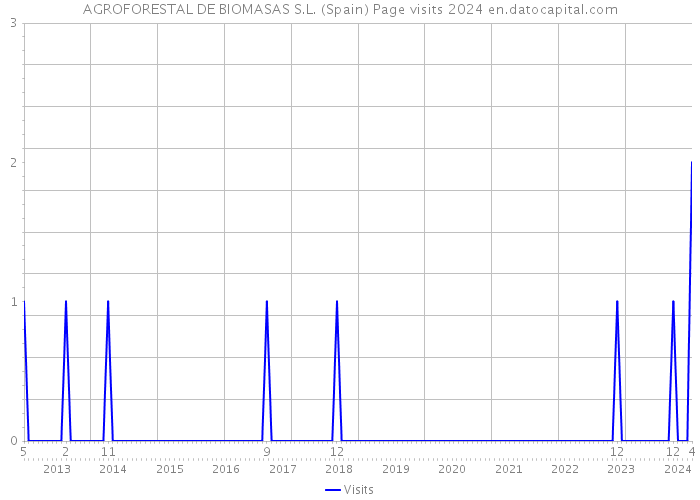 AGROFORESTAL DE BIOMASAS S.L. (Spain) Page visits 2024 