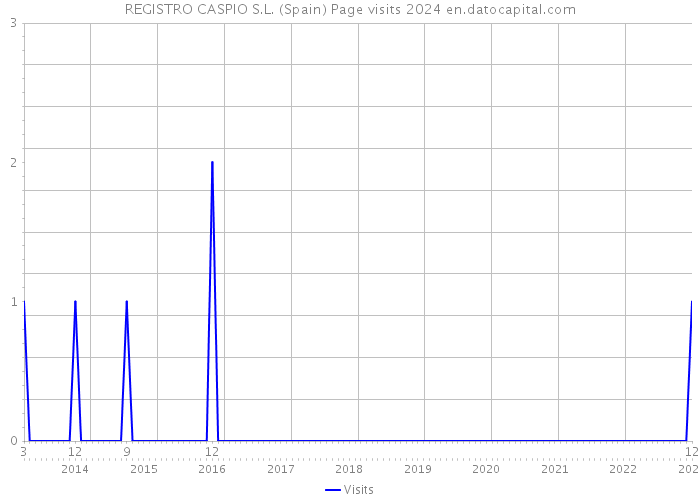 REGISTRO CASPIO S.L. (Spain) Page visits 2024 