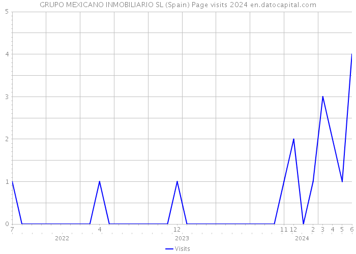 GRUPO MEXICANO INMOBILIARIO SL (Spain) Page visits 2024 