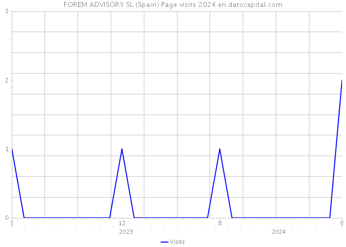 FOREM ADVISORY SL (Spain) Page visits 2024 