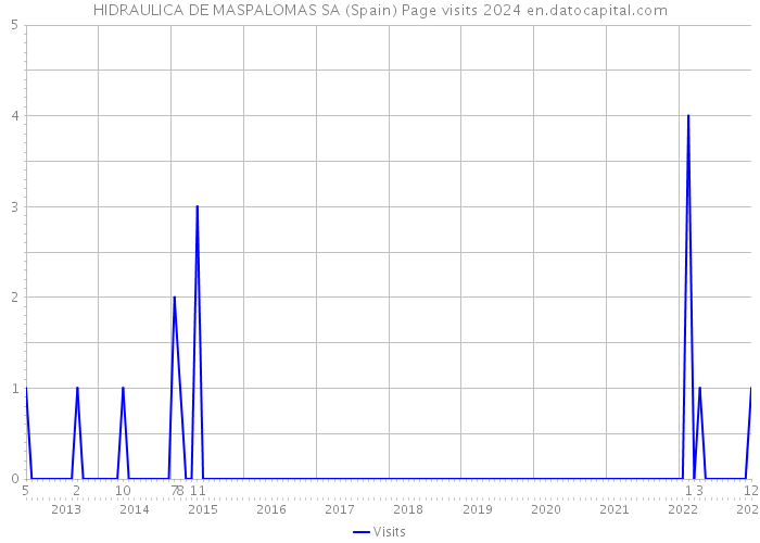 HIDRAULICA DE MASPALOMAS SA (Spain) Page visits 2024 
