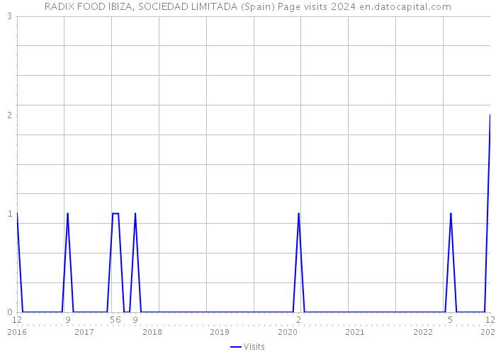 RADIX FOOD IBIZA, SOCIEDAD LIMITADA (Spain) Page visits 2024 