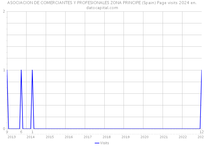 ASOCIACION DE COMERCIANTES Y PROFESIONALES ZONA PRINCIPE (Spain) Page visits 2024 