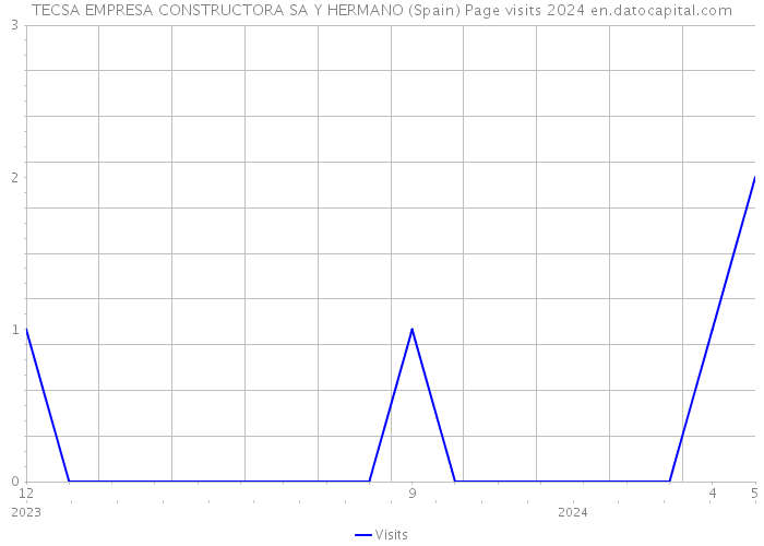 TECSA EMPRESA CONSTRUCTORA SA Y HERMANO (Spain) Page visits 2024 