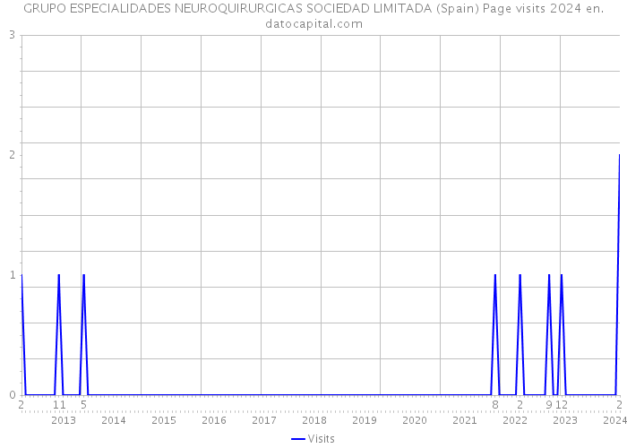GRUPO ESPECIALIDADES NEUROQUIRURGICAS SOCIEDAD LIMITADA (Spain) Page visits 2024 