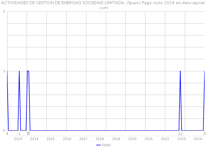 ACTIVIDADES DE GESTION DE ENERGIAS SOCIEDAD LIMITADA. (Spain) Page visits 2024 