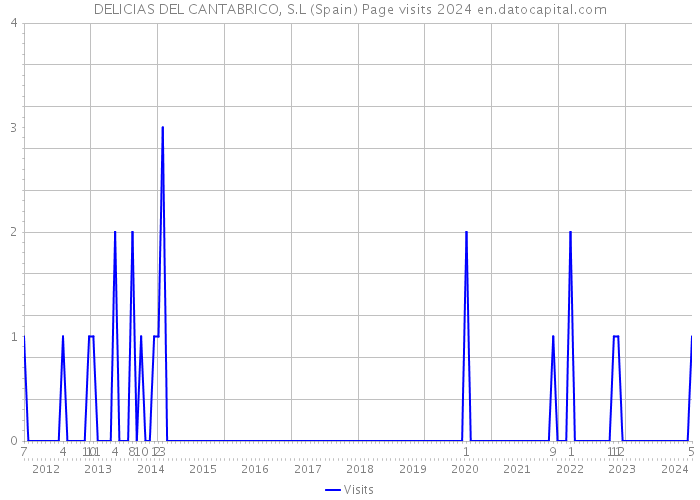 DELICIAS DEL CANTABRICO, S.L (Spain) Page visits 2024 