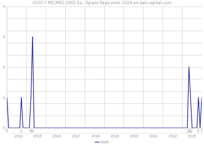 OCIO Y RECREO 2002 S.L. (Spain) Page visits 2024 