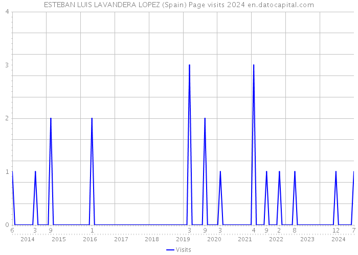 ESTEBAN LUIS LAVANDERA LOPEZ (Spain) Page visits 2024 