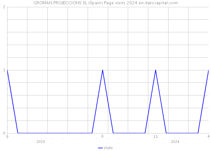 GROMAN PROJECCIONS SL (Spain) Page visits 2024 