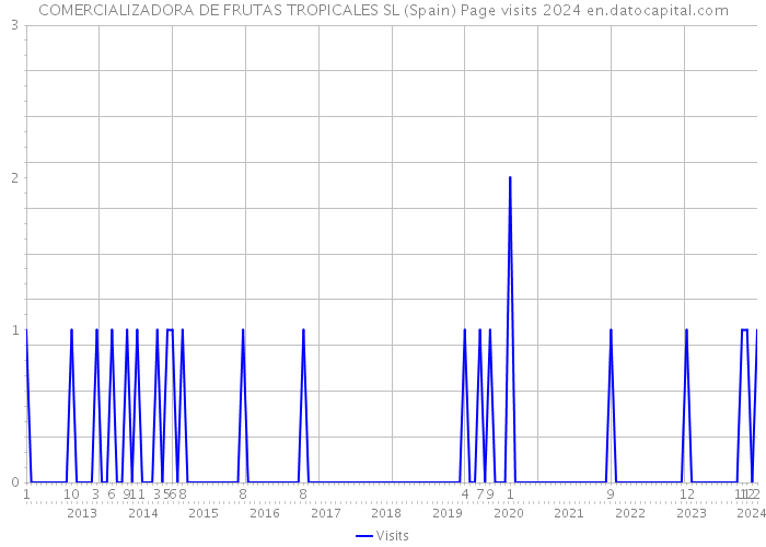 COMERCIALIZADORA DE FRUTAS TROPICALES SL (Spain) Page visits 2024 