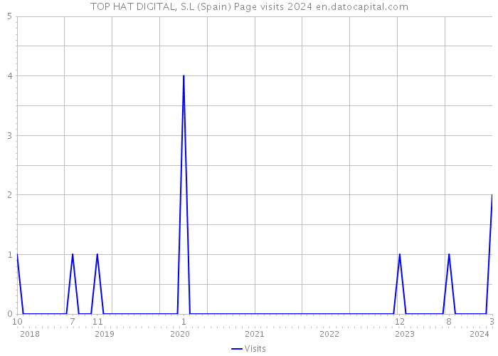 TOP HAT DIGITAL, S.L (Spain) Page visits 2024 