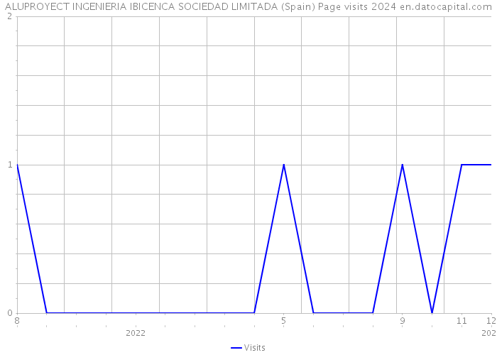 ALUPROYECT INGENIERIA IBICENCA SOCIEDAD LIMITADA (Spain) Page visits 2024 