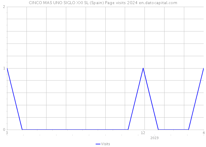 CINCO MAS UNO SIGLO XXI SL (Spain) Page visits 2024 