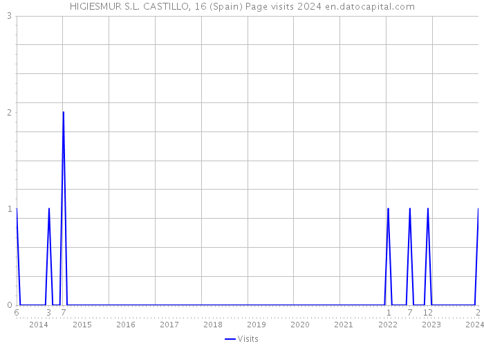HIGIESMUR S.L. CASTILLO, 16 (Spain) Page visits 2024 