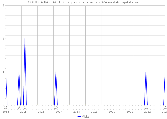 COHIDRA BARRACHI S.L. (Spain) Page visits 2024 