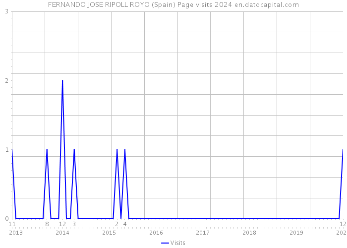 FERNANDO JOSE RIPOLL ROYO (Spain) Page visits 2024 