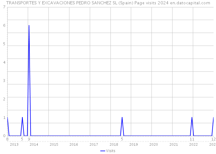 TRANSPORTES Y EXCAVACIONES PEDRO SANCHEZ SL (Spain) Page visits 2024 