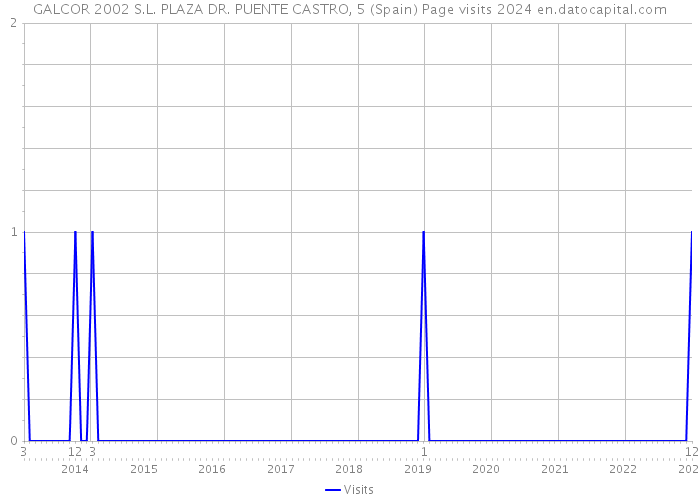 GALCOR 2002 S.L. PLAZA DR. PUENTE CASTRO, 5 (Spain) Page visits 2024 