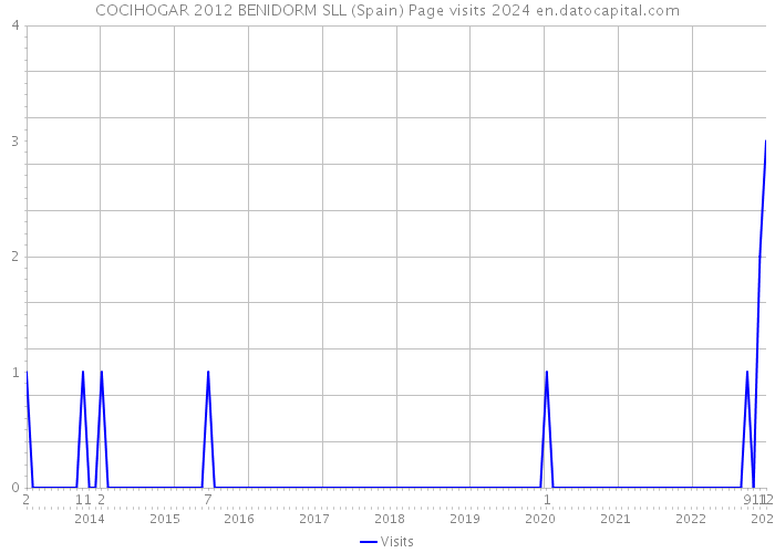 COCIHOGAR 2012 BENIDORM SLL (Spain) Page visits 2024 