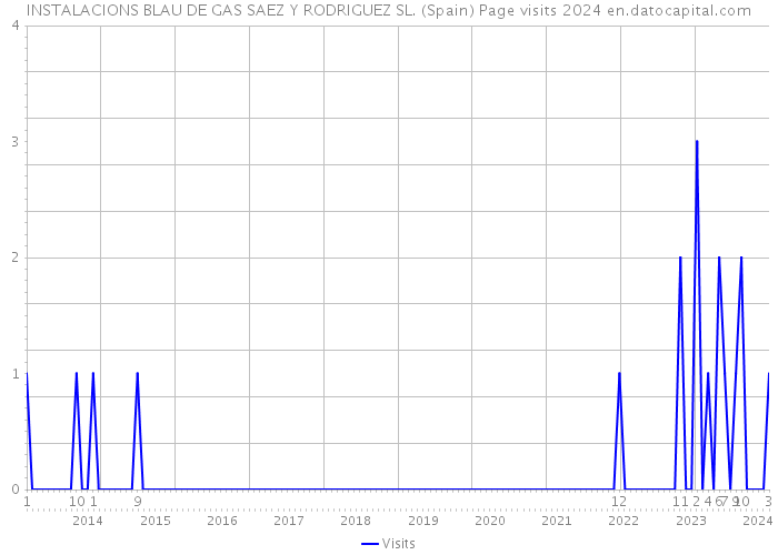 INSTALACIONS BLAU DE GAS SAEZ Y RODRIGUEZ SL. (Spain) Page visits 2024 