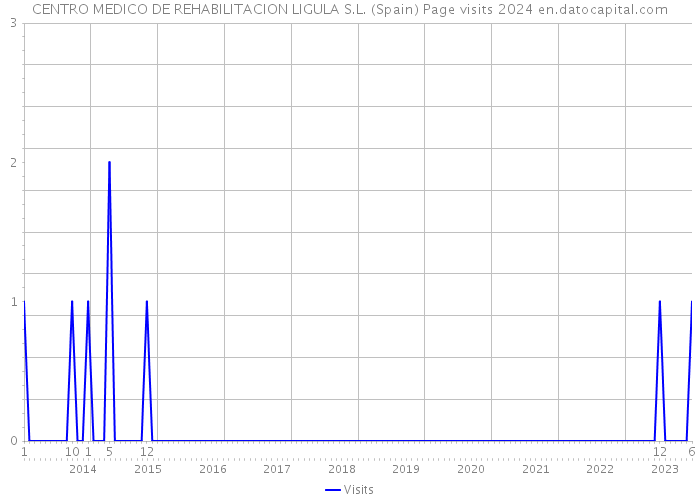 CENTRO MEDICO DE REHABILITACION LIGULA S.L. (Spain) Page visits 2024 