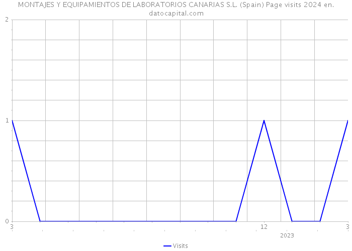MONTAJES Y EQUIPAMIENTOS DE LABORATORIOS CANARIAS S.L. (Spain) Page visits 2024 
