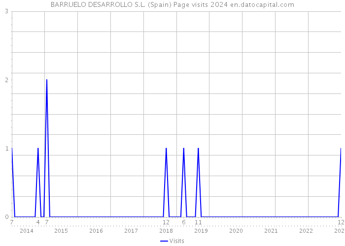 BARRUELO DESARROLLO S.L. (Spain) Page visits 2024 