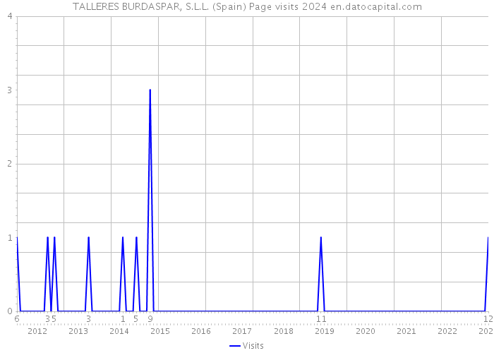 TALLERES BURDASPAR, S.L.L. (Spain) Page visits 2024 