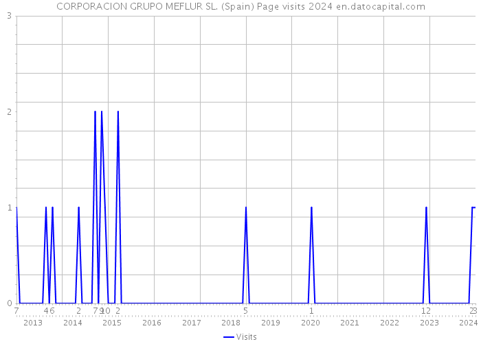 CORPORACION GRUPO MEFLUR SL. (Spain) Page visits 2024 