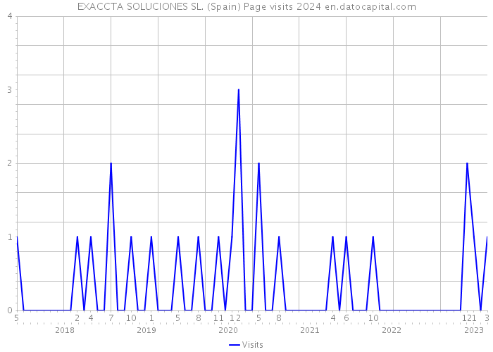 EXACCTA SOLUCIONES SL. (Spain) Page visits 2024 