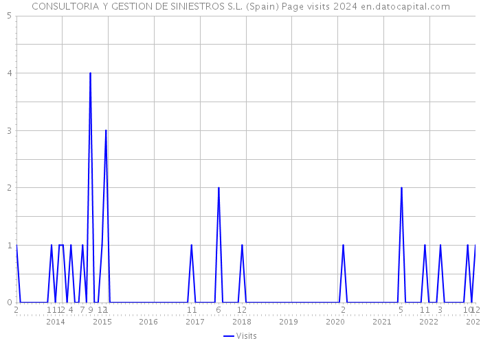 CONSULTORIA Y GESTION DE SINIESTROS S.L. (Spain) Page visits 2024 