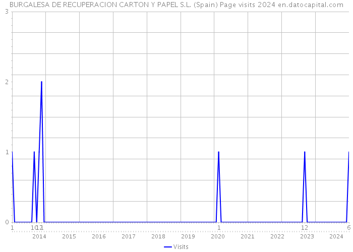 BURGALESA DE RECUPERACION CARTON Y PAPEL S.L. (Spain) Page visits 2024 