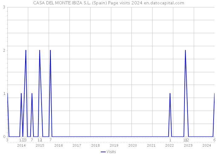 CASA DEL MONTE IBIZA S.L. (Spain) Page visits 2024 