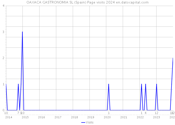 OAXACA GASTRONOMIA SL (Spain) Page visits 2024 