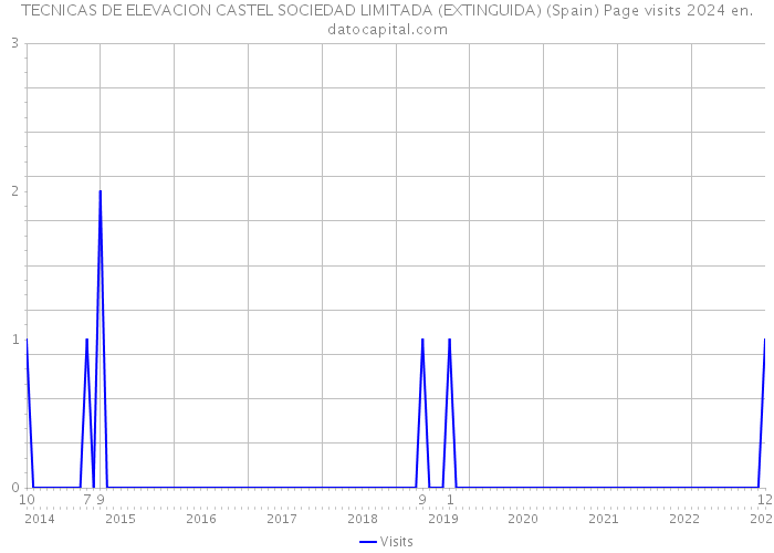 TECNICAS DE ELEVACION CASTEL SOCIEDAD LIMITADA (EXTINGUIDA) (Spain) Page visits 2024 