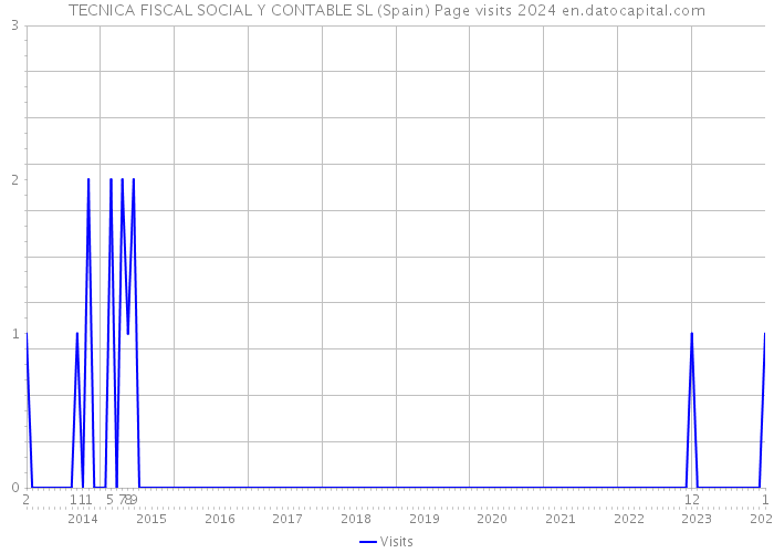 TECNICA FISCAL SOCIAL Y CONTABLE SL (Spain) Page visits 2024 