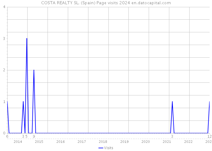 COSTA REALTY SL. (Spain) Page visits 2024 