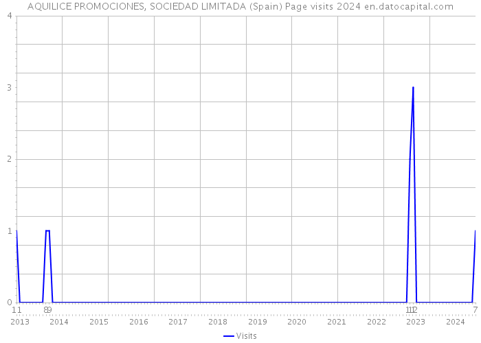 AQUILICE PROMOCIONES, SOCIEDAD LIMITADA (Spain) Page visits 2024 