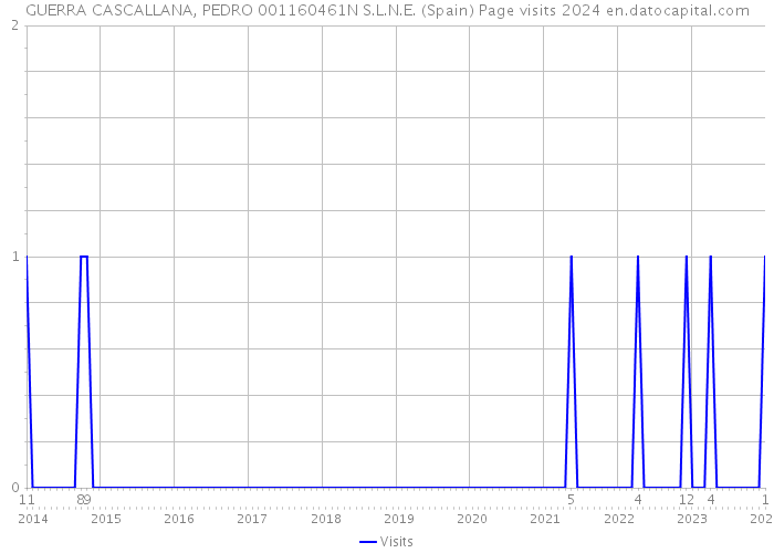 GUERRA CASCALLANA, PEDRO 001160461N S.L.N.E. (Spain) Page visits 2024 