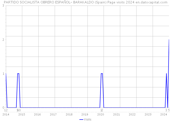 PARTIDO SOCIALISTA OBRERO ESPAÑOL- BARAKALDO (Spain) Page visits 2024 