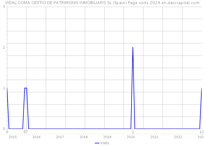 VIDAL GOMA GESTIO DE PATRIMONIS INMOBILIARIS SL (Spain) Page visits 2024 