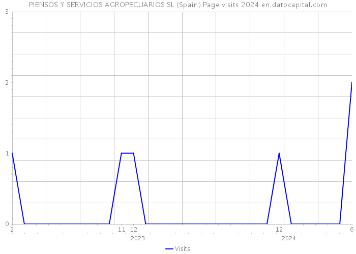 PIENSOS Y SERVICIOS AGROPECUARIOS SL (Spain) Page visits 2024 