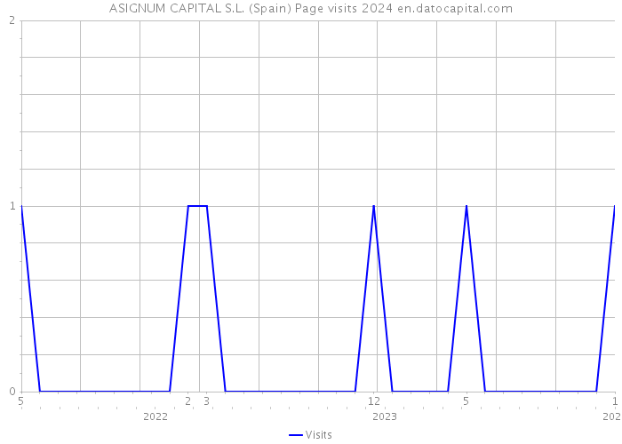 ASIGNUM CAPITAL S.L. (Spain) Page visits 2024 