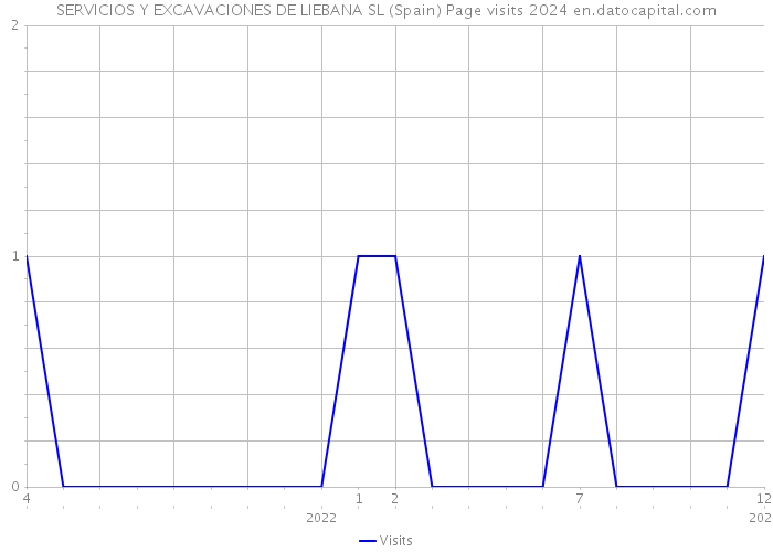 SERVICIOS Y EXCAVACIONES DE LIEBANA SL (Spain) Page visits 2024 