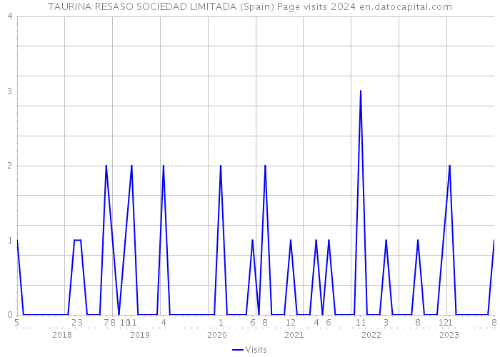 TAURINA RESASO SOCIEDAD LIMITADA (Spain) Page visits 2024 