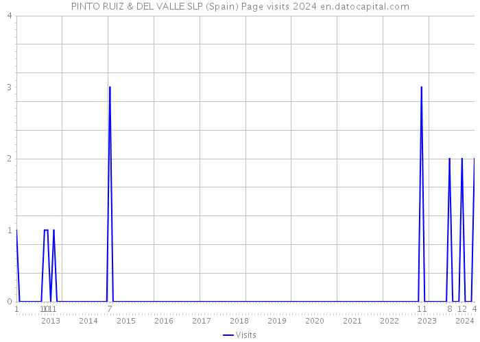 PINTO RUIZ & DEL VALLE SLP (Spain) Page visits 2024 