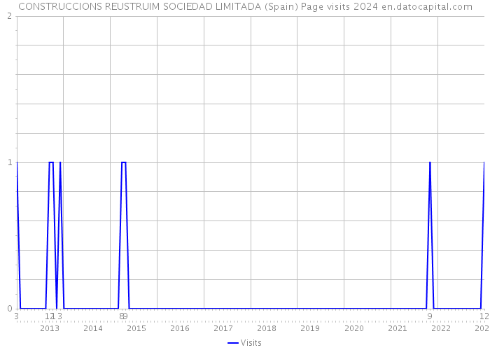 CONSTRUCCIONS REUSTRUIM SOCIEDAD LIMITADA (Spain) Page visits 2024 