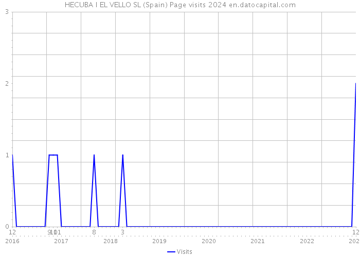 HECUBA I EL VELLO SL (Spain) Page visits 2024 