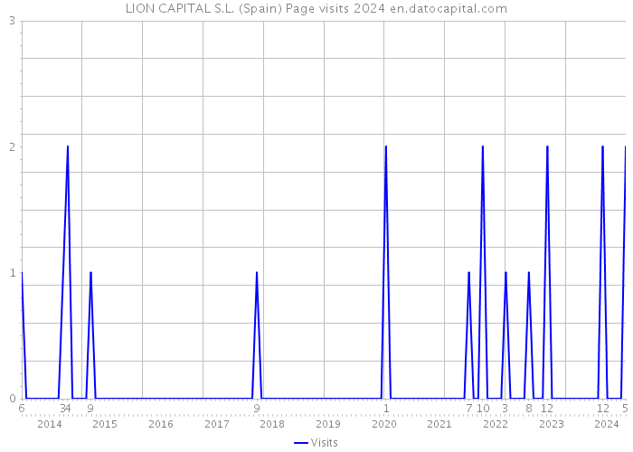 LION CAPITAL S.L. (Spain) Page visits 2024 